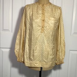 Pure Silk Gold Blouse by Treacy Lowe, London